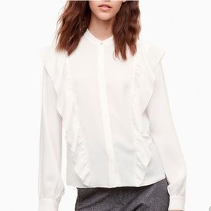Wilfred Panthere Ruffled White Blouse - Size Small